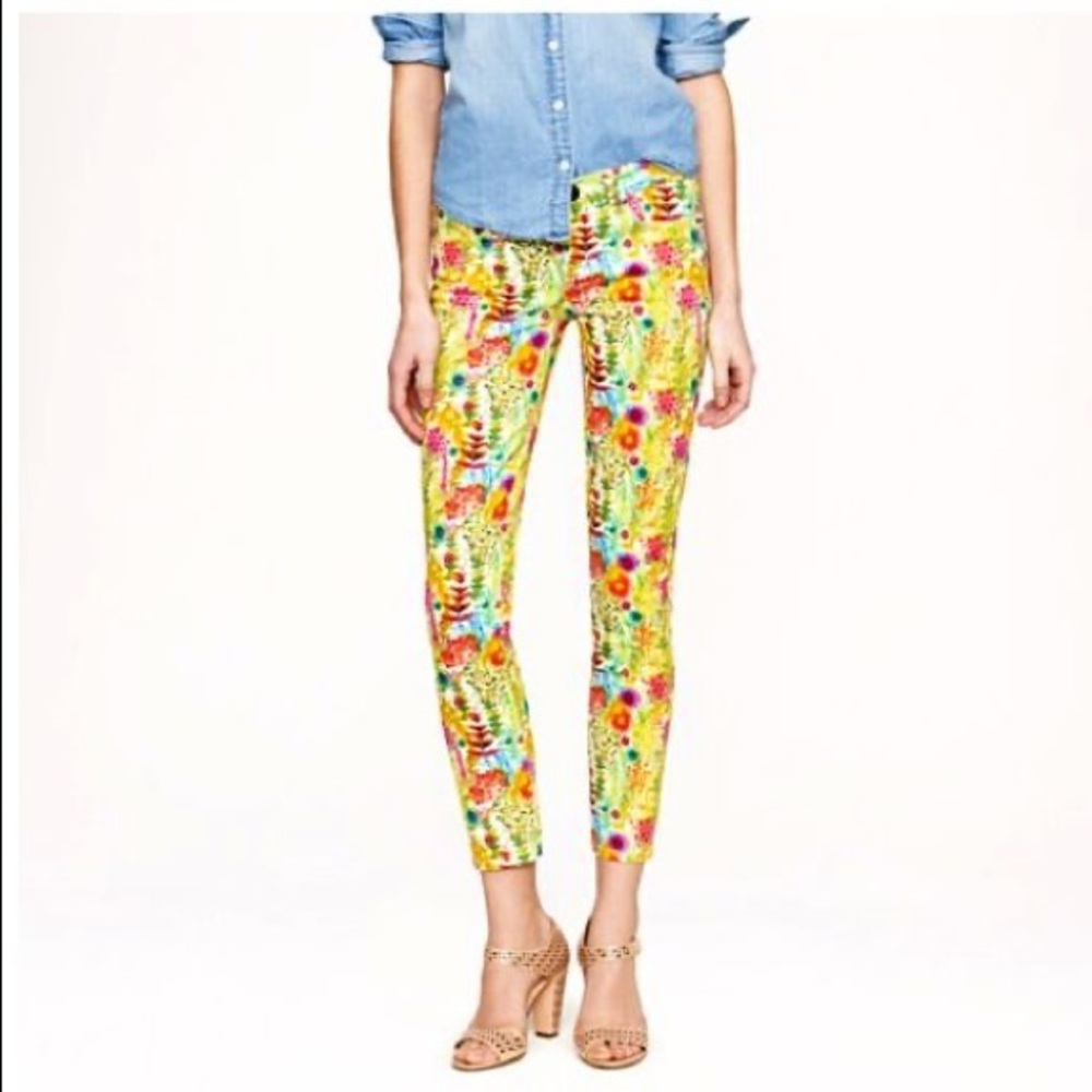 J. Crew Toothpick Skinny Jeans Tresco Floral